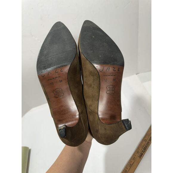 Jazz Brown Ankle Zip Booties Shoes Size 10 M Suede Made In Spain - Picture 8 of 10